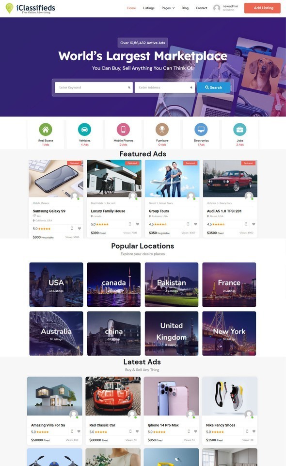 Premium Classified Ads Website | Business Listings Platform