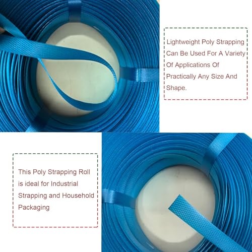 Plastic Strapping Kit 1/2″ x 500′ Polypropylene Banding with 100 Buckles Blue