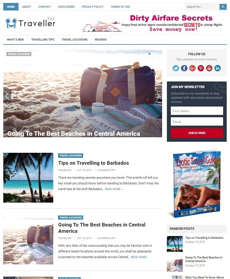 DFY TRAVEL WORDPRESS THEME+FREE SETUP PRE-DESIGNED BANNERS AND ADS