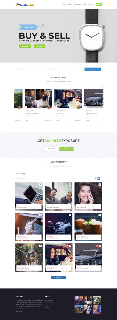 Make Money Classified Market Website Free One Year Hosting / Setup
