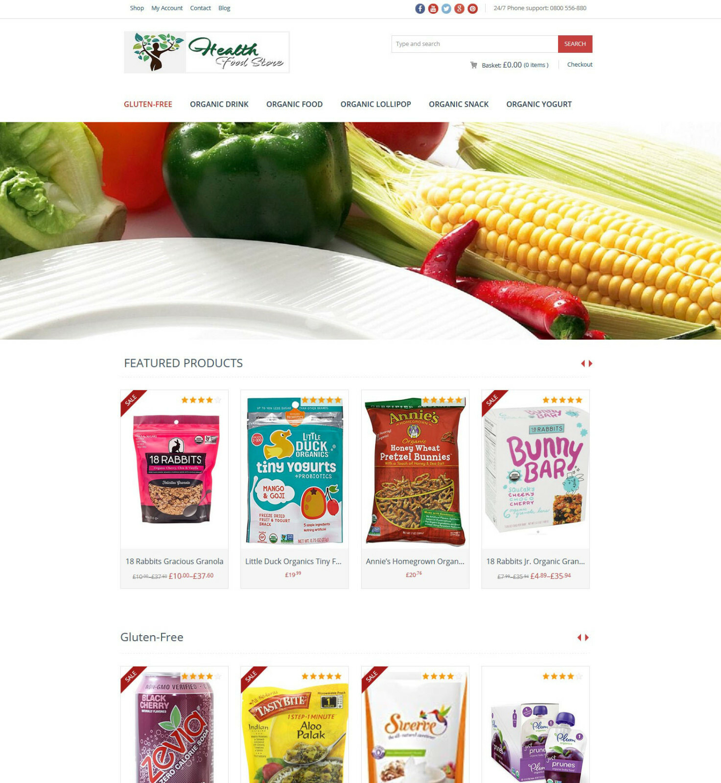 Organic Products Store, Amazon Affiliate / Drop Ship Website + Free Hosting SSL