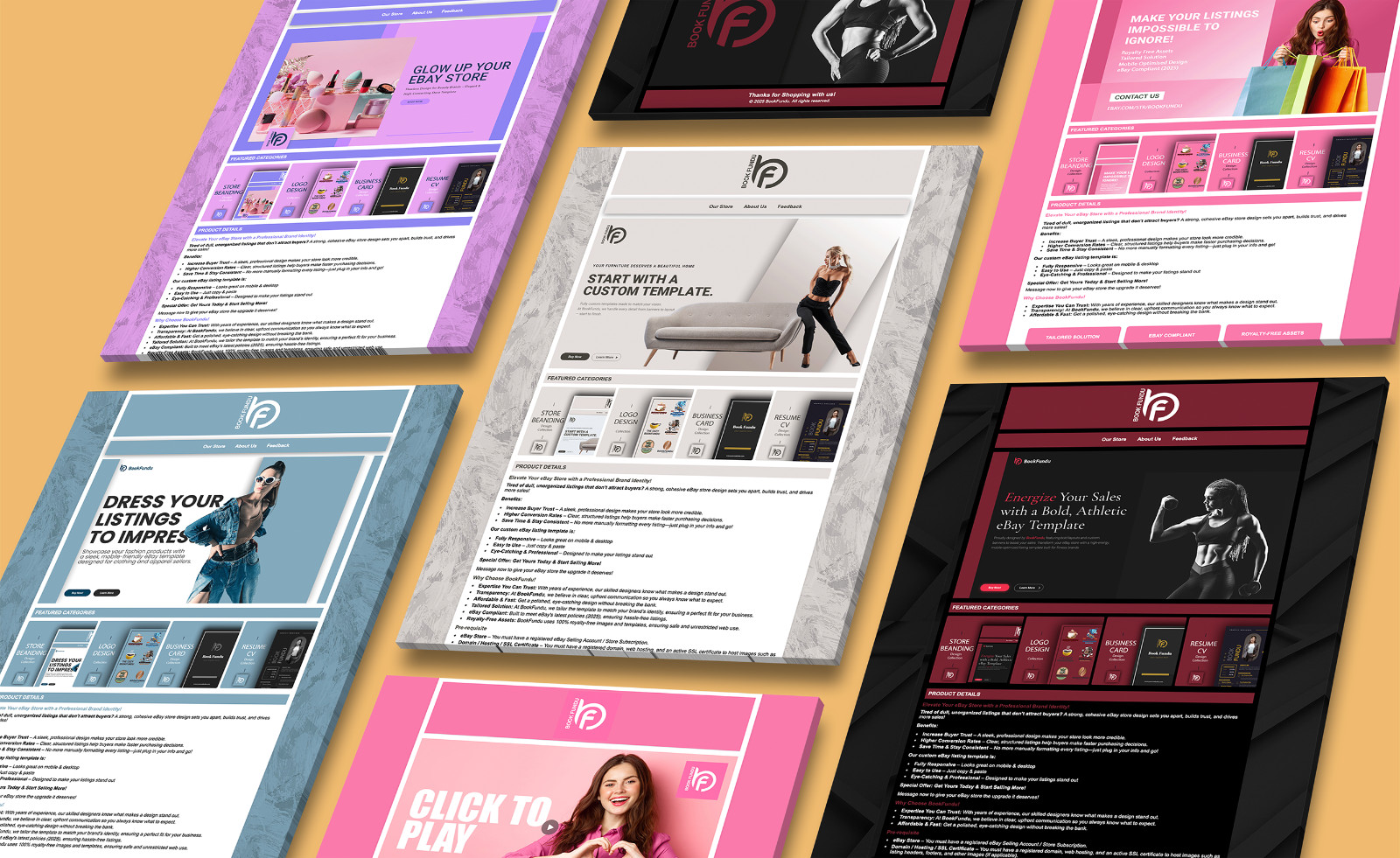 Custom eBay Store Design & Listing Template for Electronics & Tech Accessories