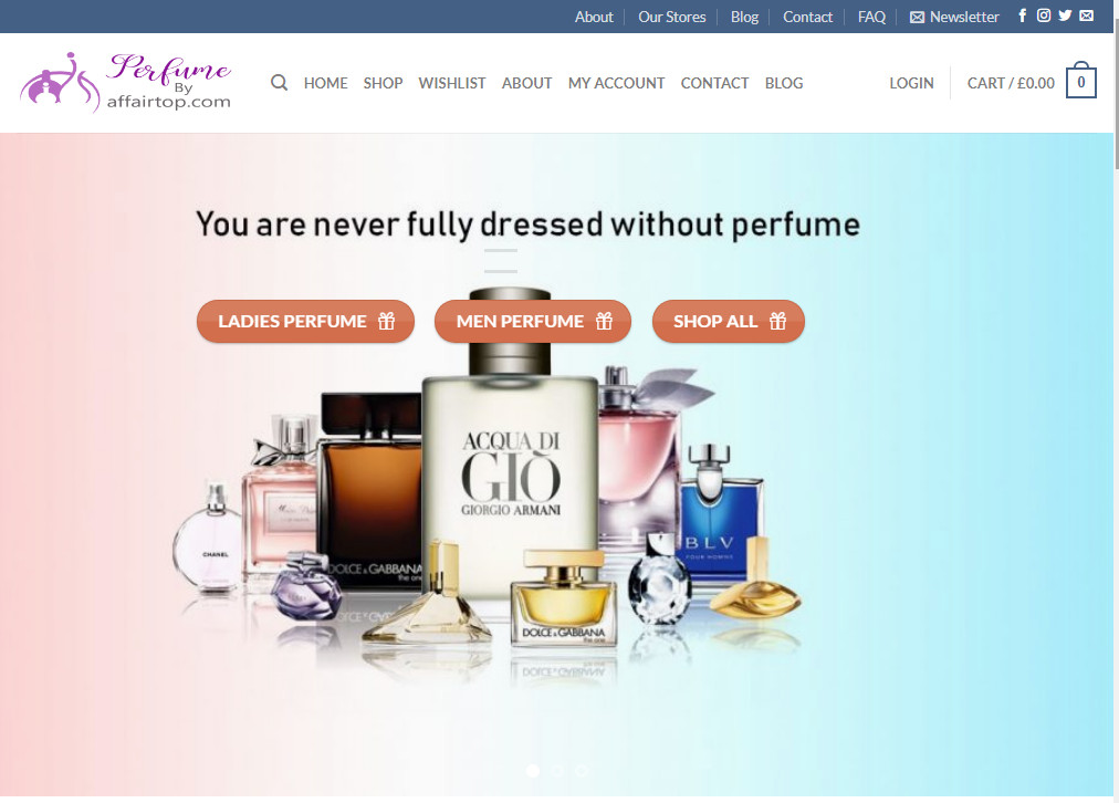 Ready made Drop shipping website Free hosting & set up , Perfume Stores