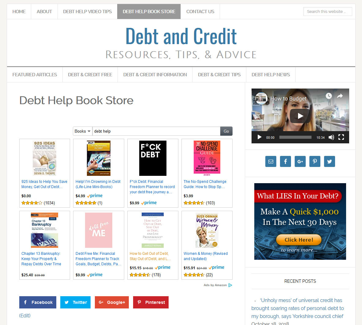* DEBT & CREDIT RELIEF * affiliate website business for sale with AUTO CONTENT!