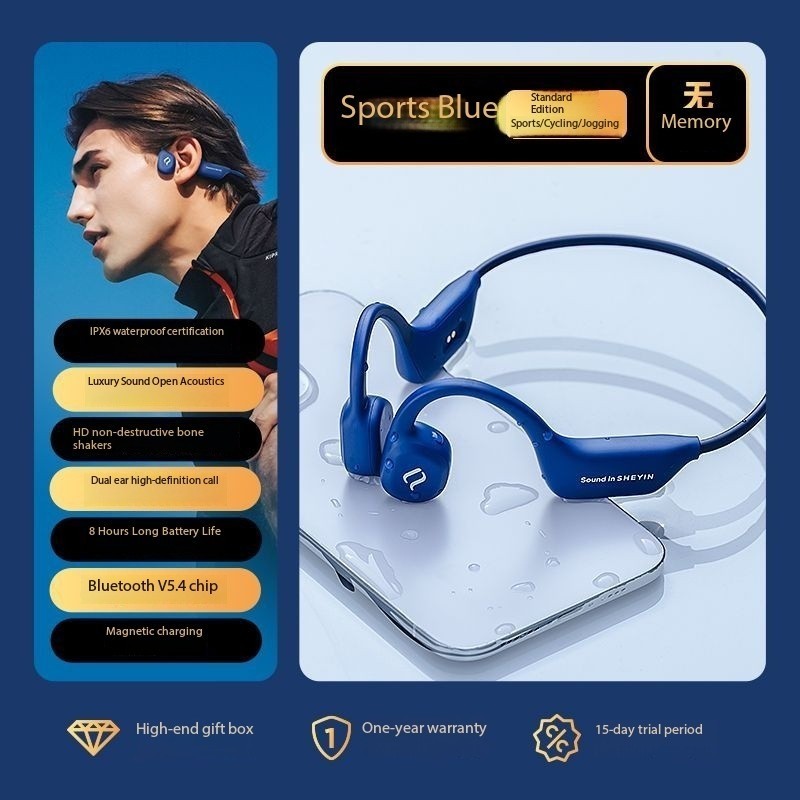 SHEYIN X13 bone conduction Bluetooth headphones, waterproof and sweatproof