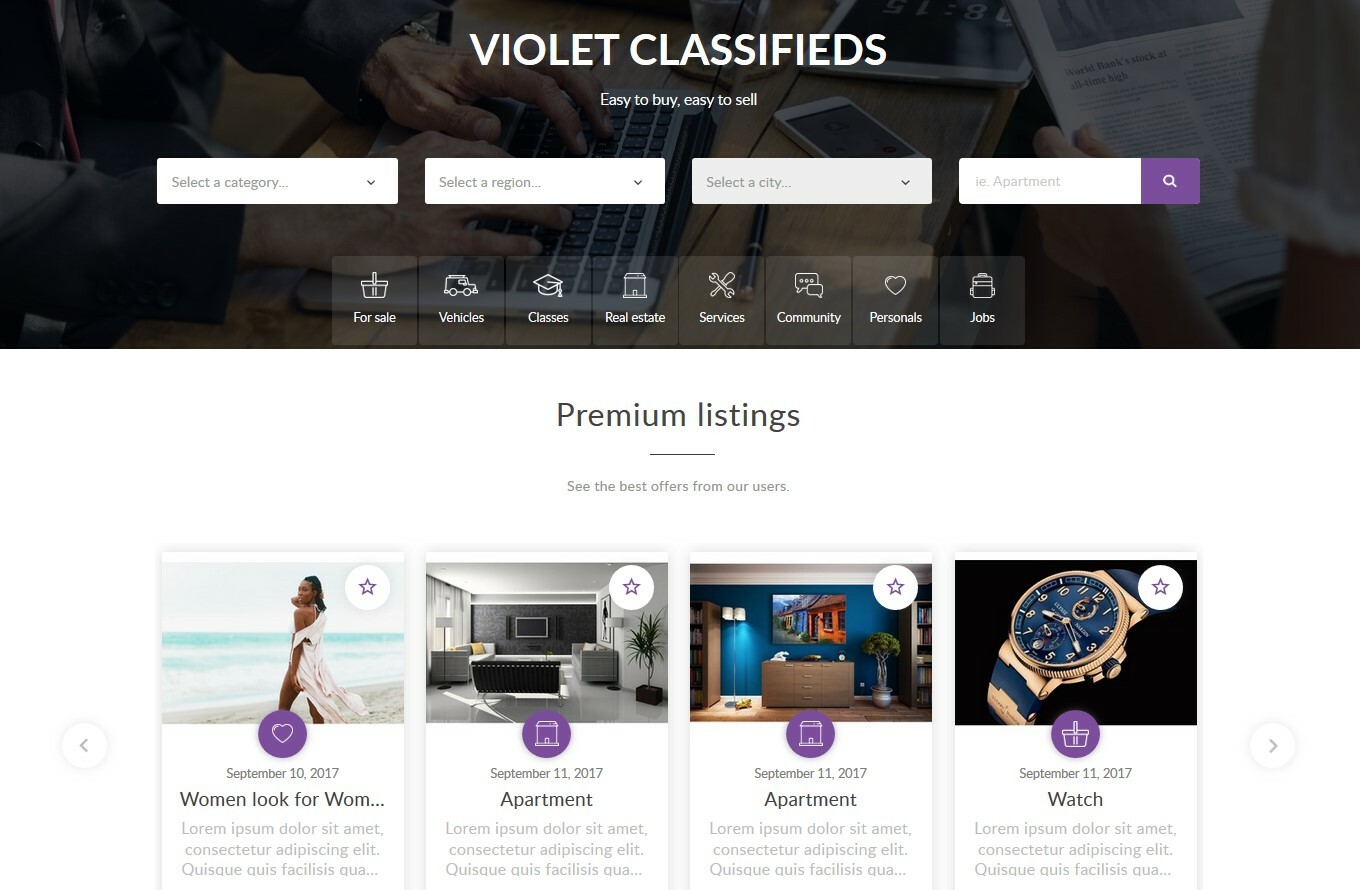 Premium Local Classified Ads Website with Advanced Search Filters + Free Hosting
