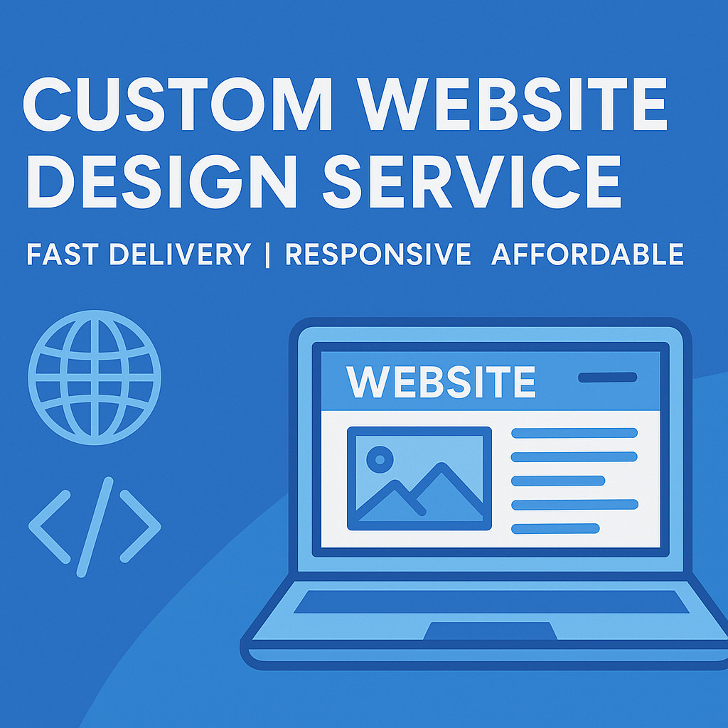 Custom Website Design + 1 Year Domain & Hosting | Fast & Mobile-Friendly