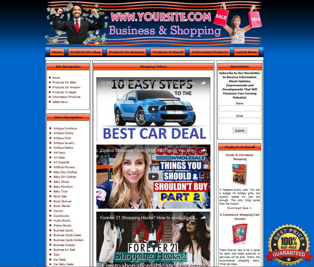 Money Making STORE – Top Online Affiliate Business Website – FREE Domain Support