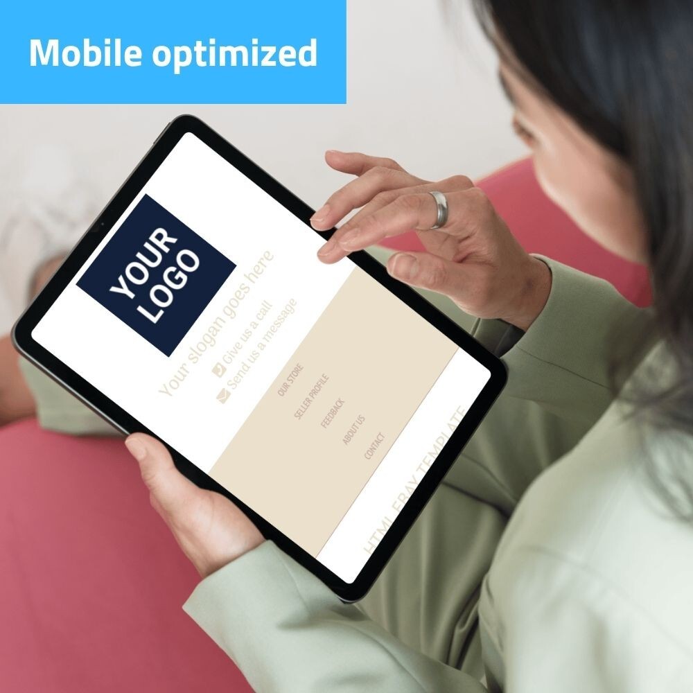 Auction Template eBay Responsive Minimalist – Mobile Optimized