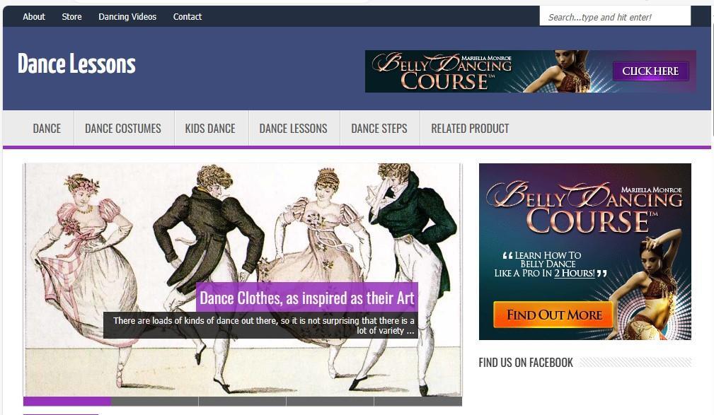 Make Money Dance Lessons Affiliate Blog Autopilot Website – Free Hosting / Setup