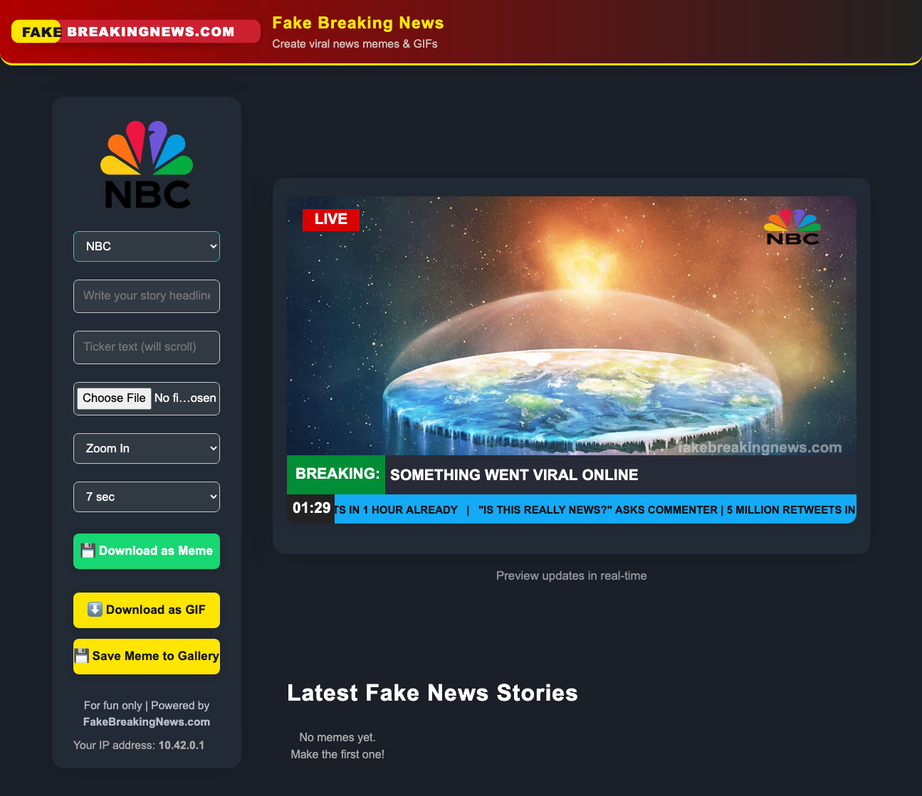 Uber-Viral site and domain for sale: FakeBreakingNews.com – Check it out!