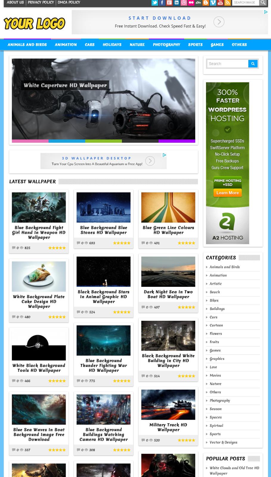 Wallpapers Download Website, 1000+ HD Wallpapers Loaded + Free Hosting SSL