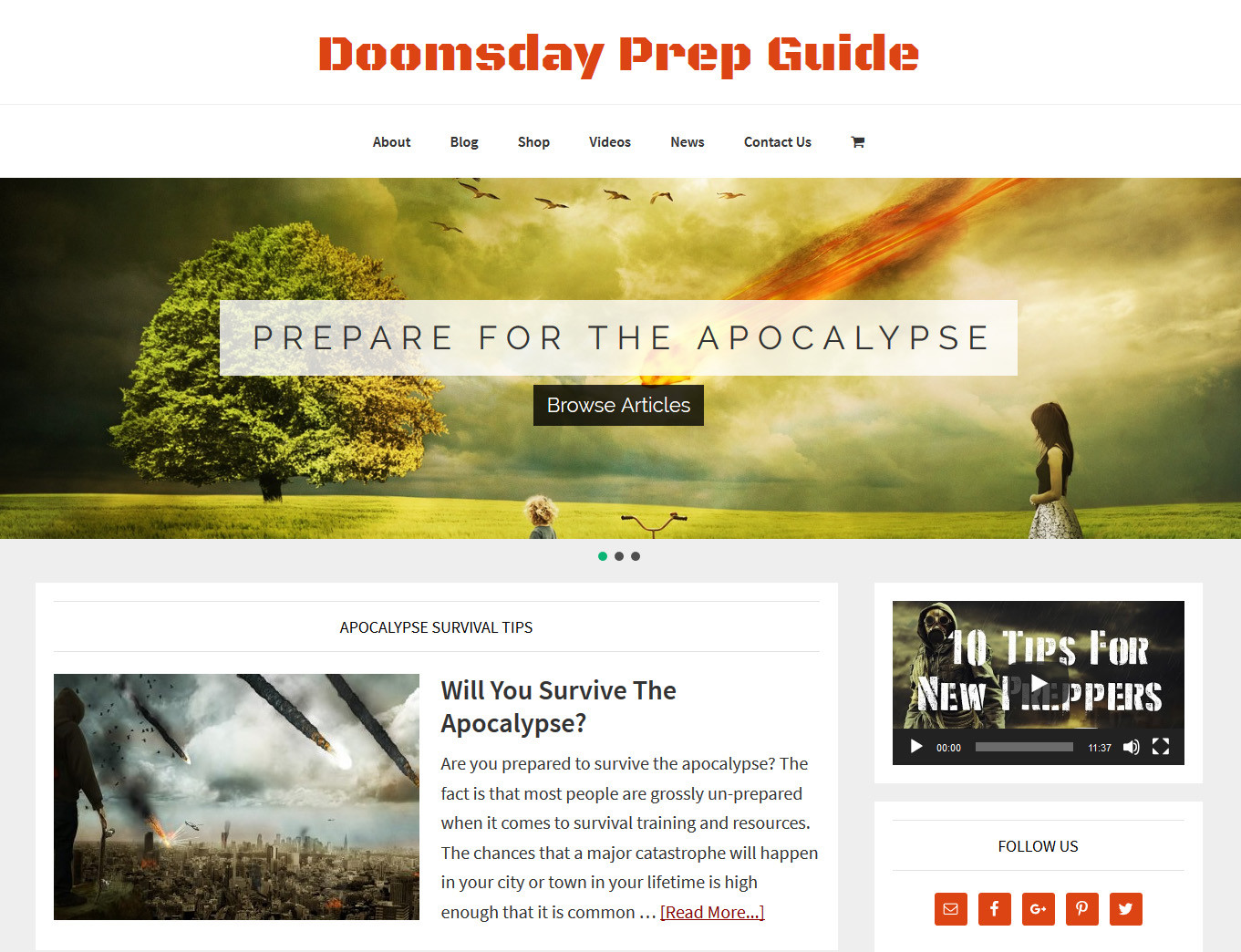 [NEW DESIGN] * DOOMSDAY PREP * store blog website business for sale AUTO CONTENT