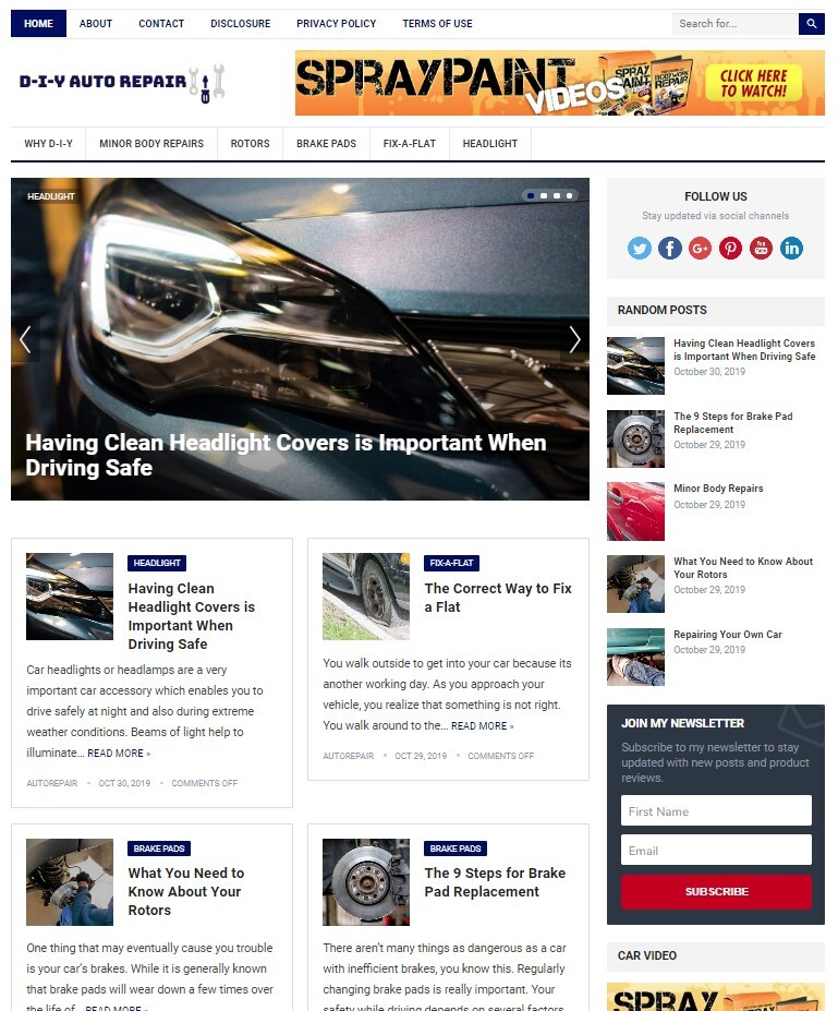 DFY AUTO REPAIR WORDPRESS THEME+FREE SETUP PRE-DESIGNED BANNERS AND ADS