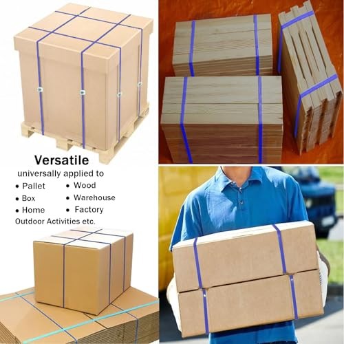 Plastic Strapping Kit 1/2″ x 500′ Polypropylene Banding with 100 Buckles Blue