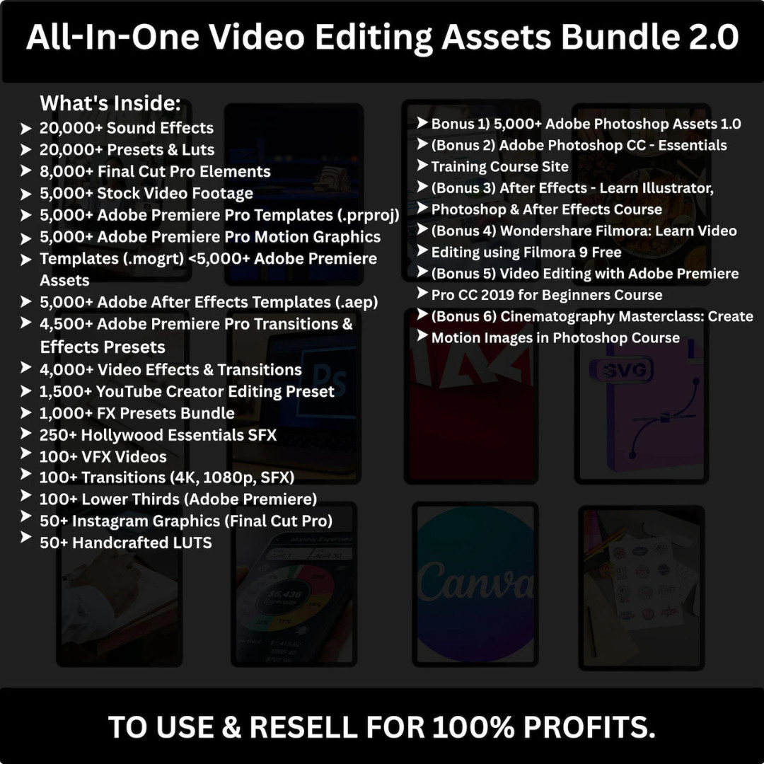 Digital Product Bundle for Resale: 100M+ Items, Planners, Ebooks, Reels & More!