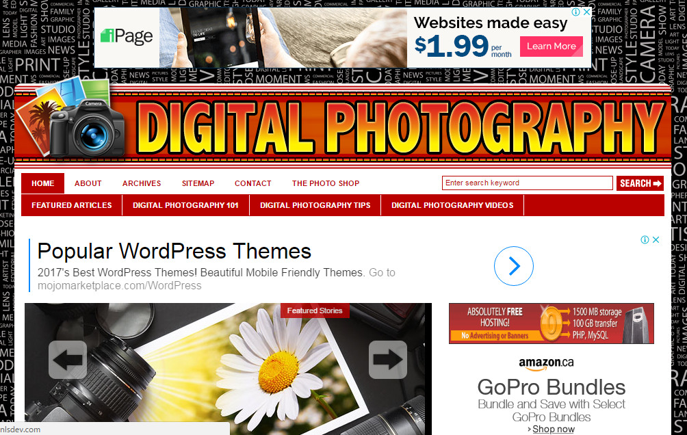 Make Money with Learn Digital Photography Affiliate website Free Hosting / Setup
