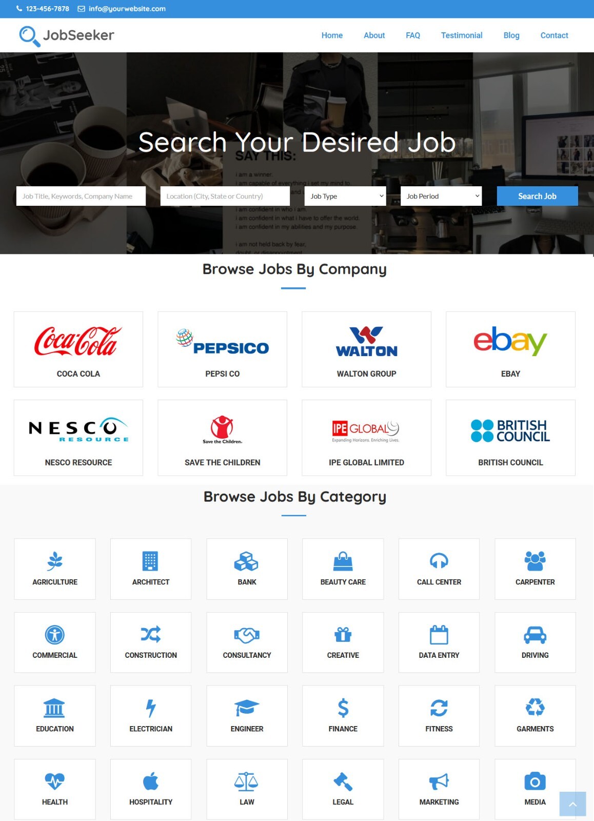 Job Search Engine Affiliate Website + Free Install and Hosting