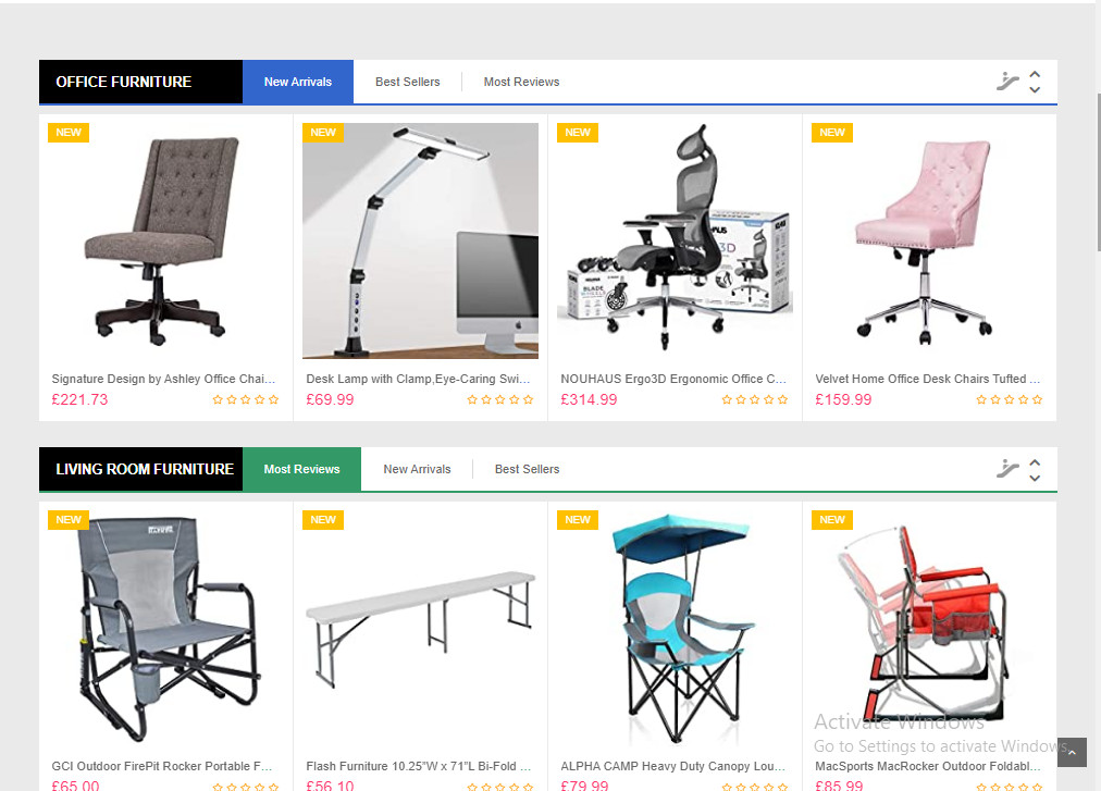 Money Making Furniture Store Amazon Affiliate Site eCommerce +Free setup Hosting