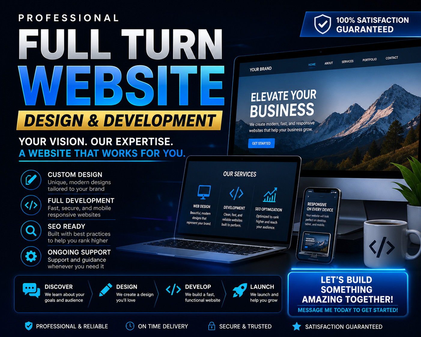💻 Full Turn Website Design & Development Service Custom Business Website Built