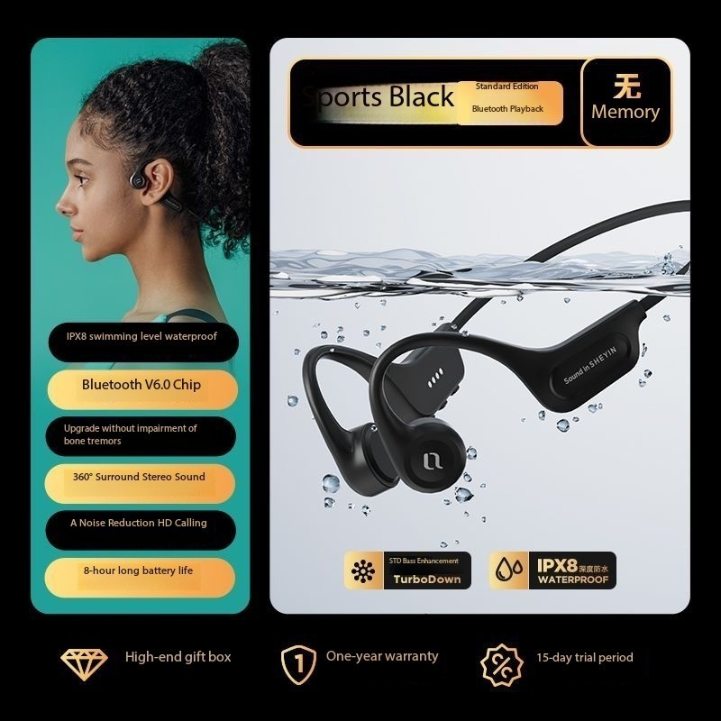 SHEYINX5 headphones, sports cycling, 8-level waterproof