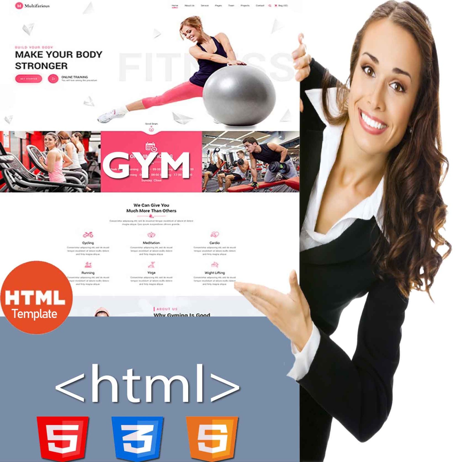 Gym & Fitness | Full HTML Website Template – Bootstrap Responsive website
