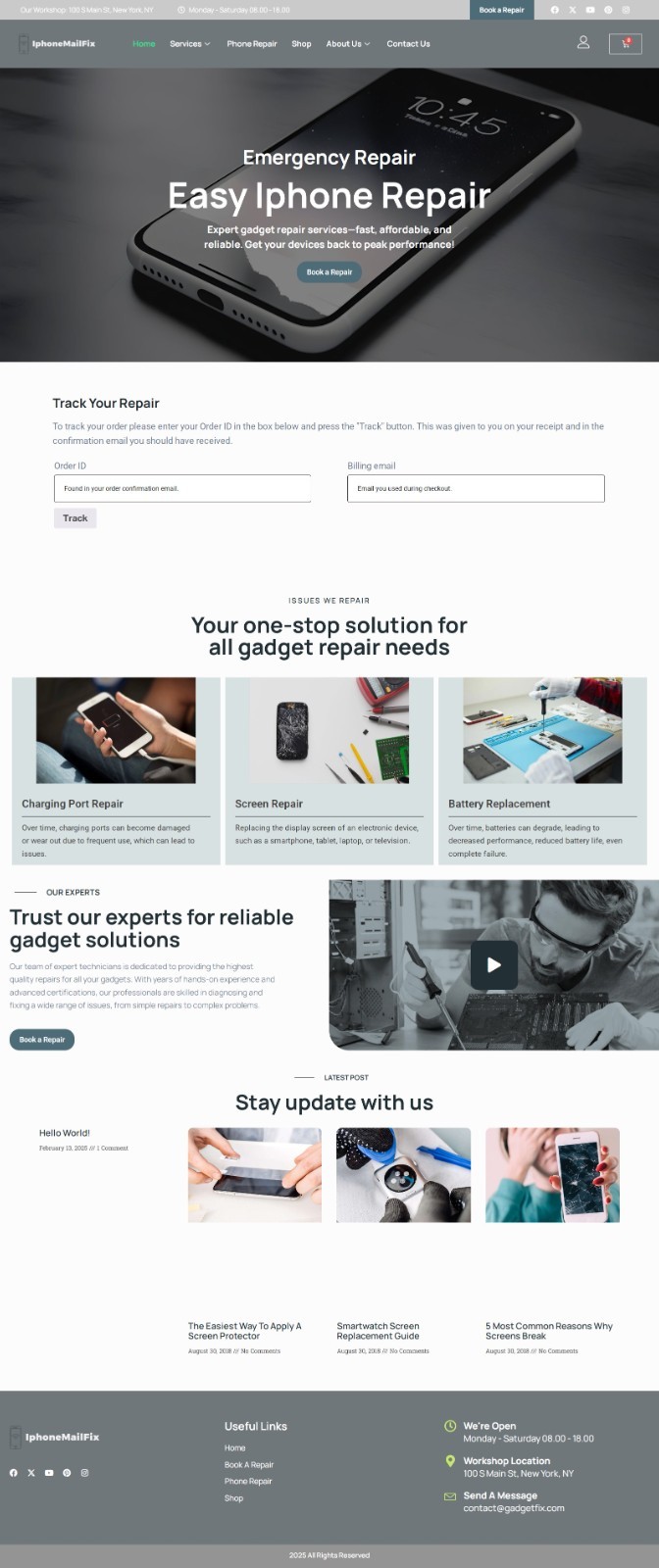 IphoneMailFix.com Domain Name & Website, Start a iPhone Mail Repair Business