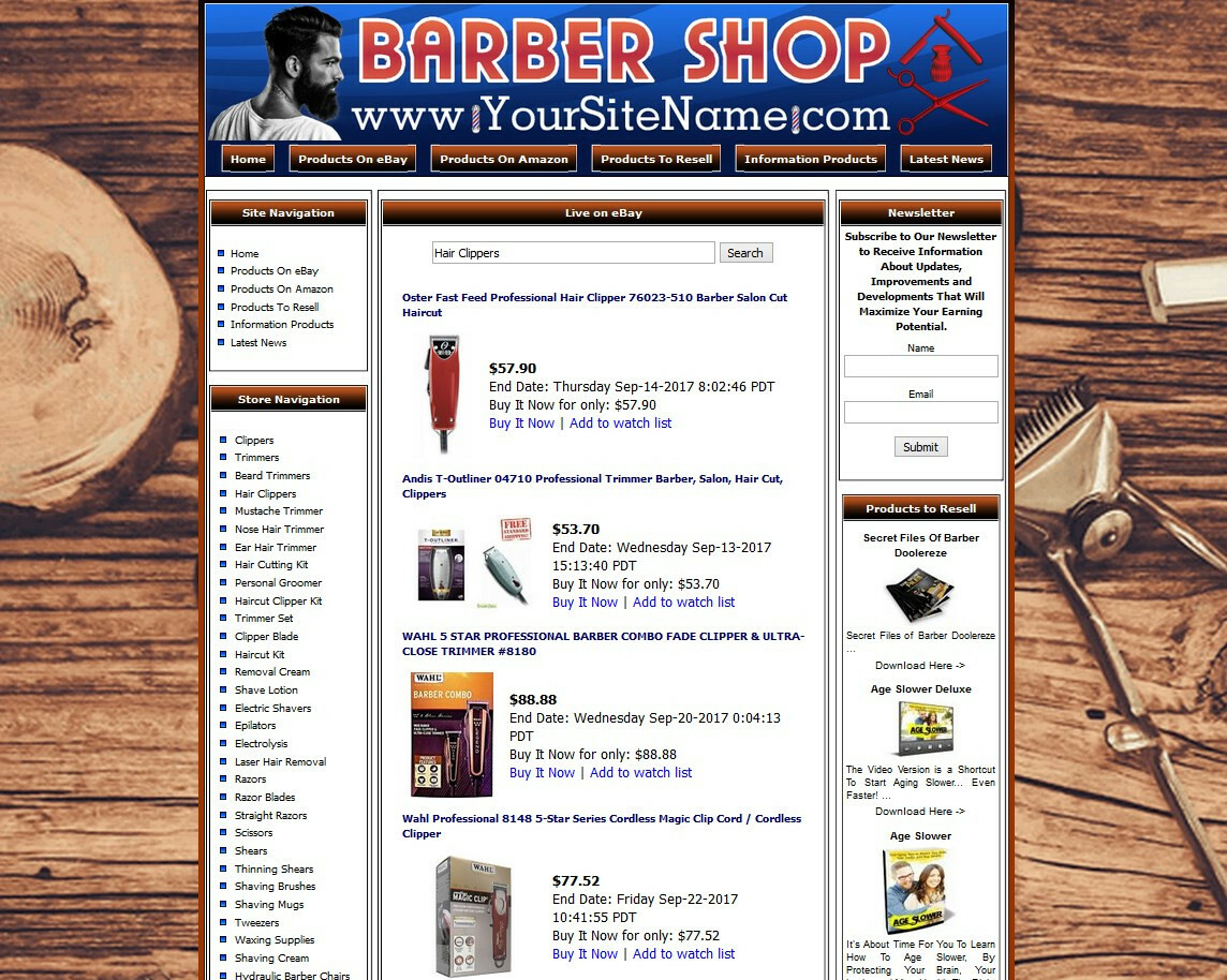 Barber Shop Business Website+Amazon Store+Google+Dropship+Youtube