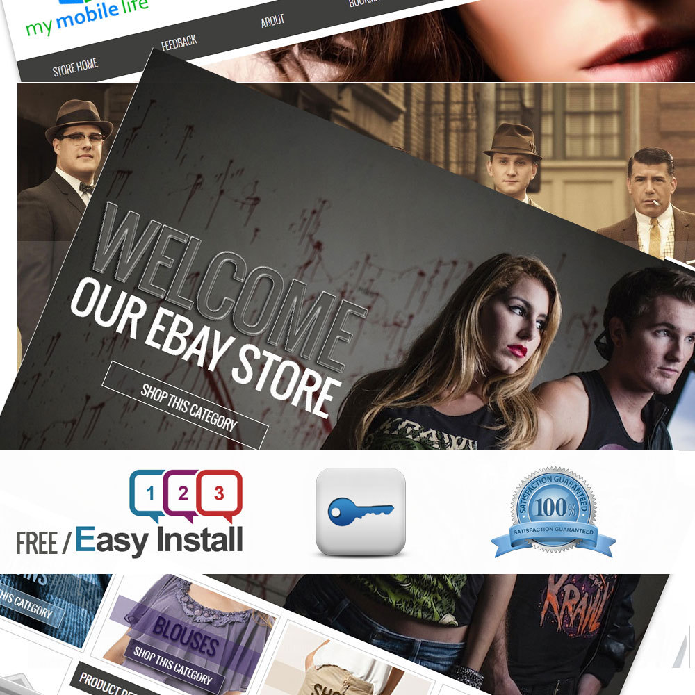 Ebay Template, store and listing design inkfrog, Complimentary LOGO design