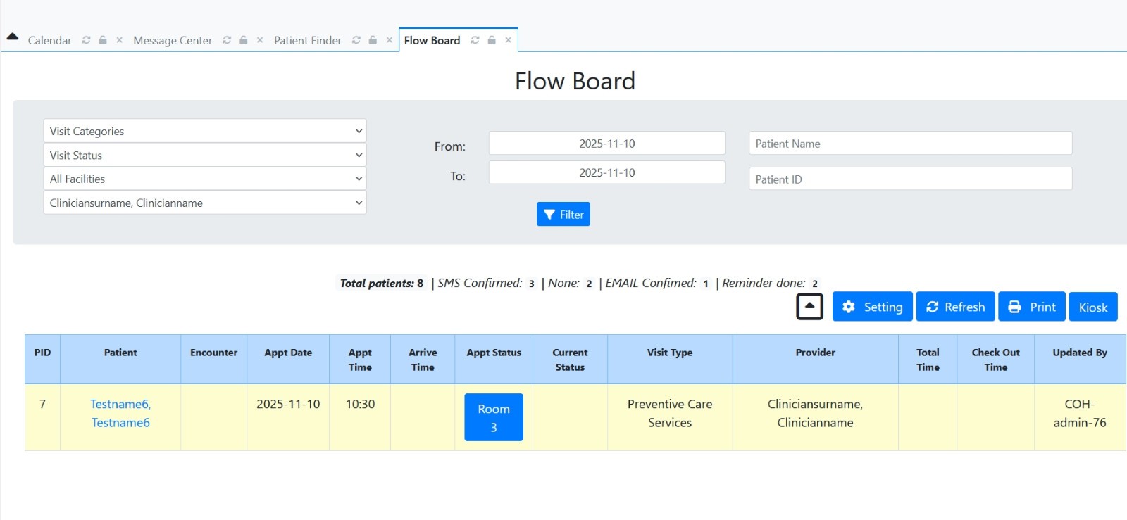 Medical office website. Calendar of Appointments. Bill Patient portal 100+ pages