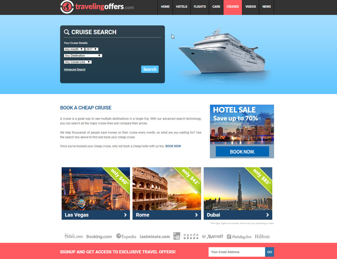 Automatic TRAVEL Booking Site – Hotel Flight Cruise Rental Car Make $1-4 p/Lead
