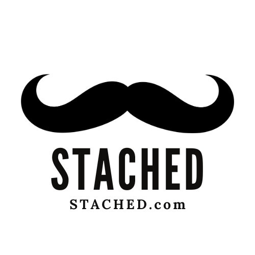 stached .com domain name website for mustache, stash, barbershop, people 1 word