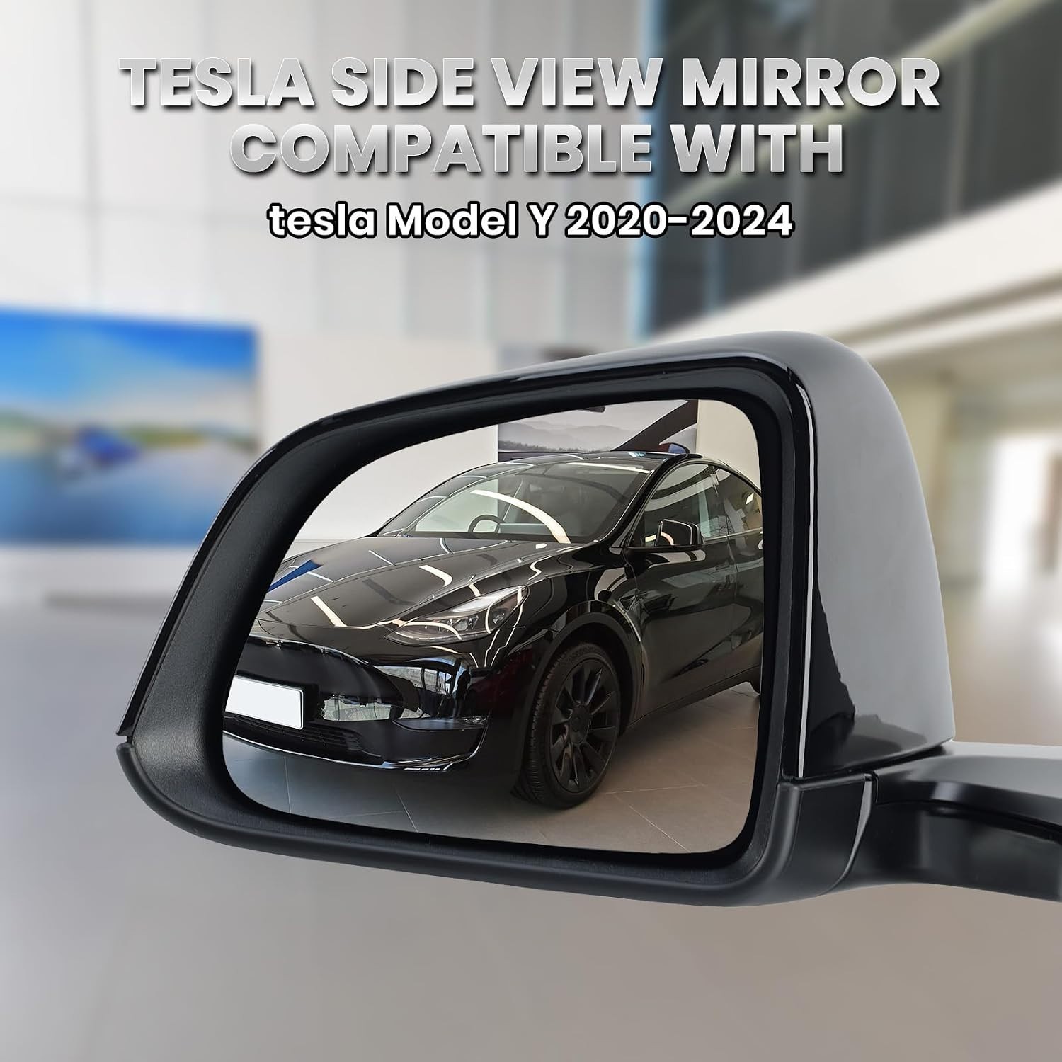 Left Driver Side Mirror Compatible with Tesla Model Y 2020-2024 Replacement 1594