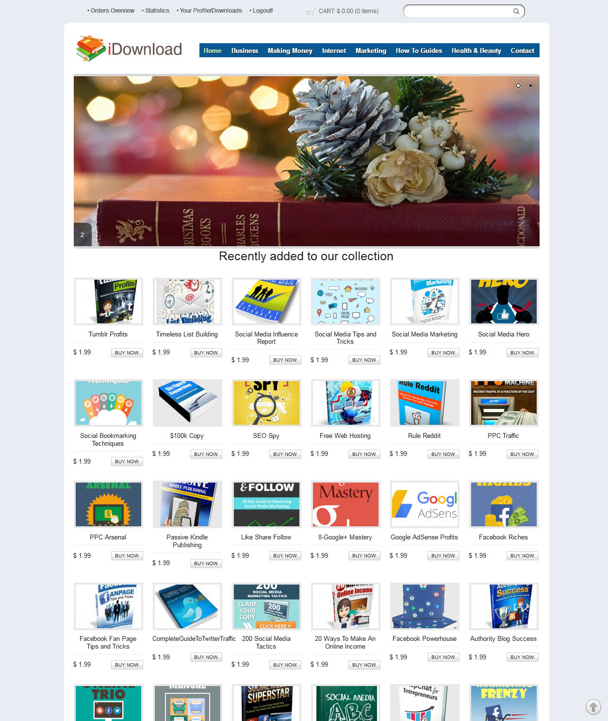 Books Store Website – 200 Books PRELOADED