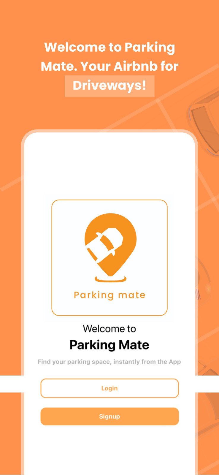 Parking Mate App/Passive Income Platform Connecting Driveway Owners with Drivers
