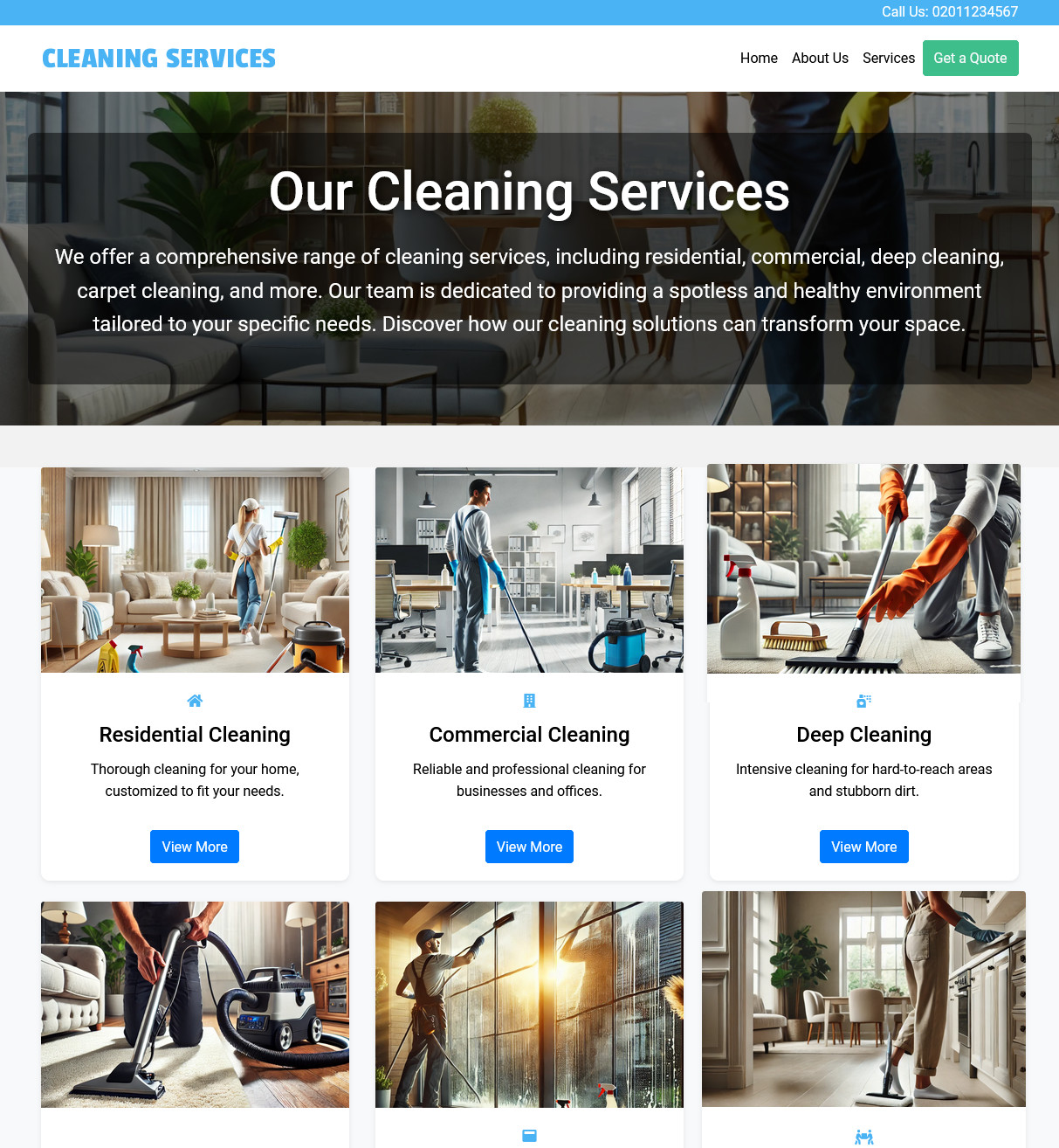 Professional Cleaning Business Website | Ready-to-Use Professional Solution