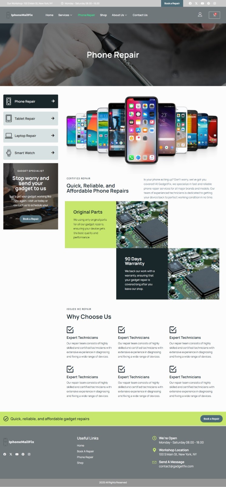 IphoneMailFix.com Domain Name & Website, Start a iPhone Mail Repair Business