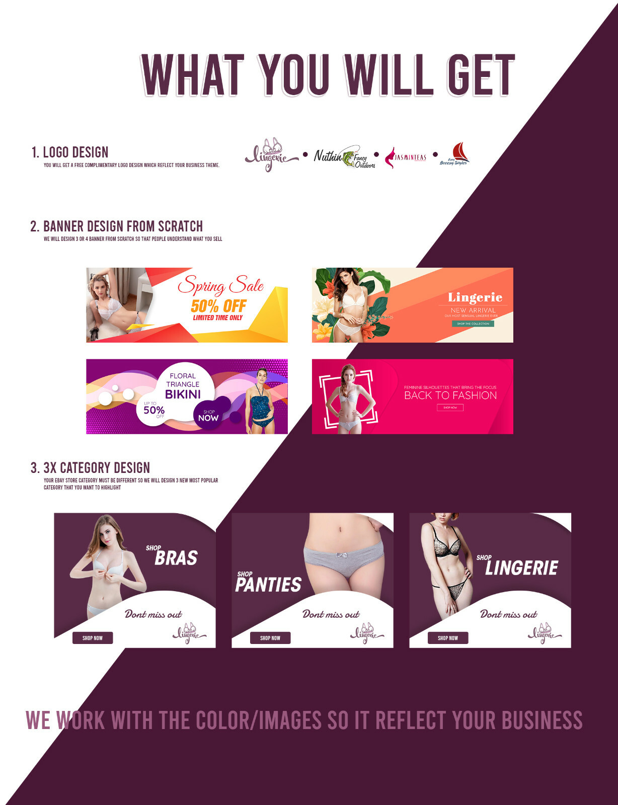 Full Professional eBay Shop Store & Listing Template Design + FREE LOGO DESIGN