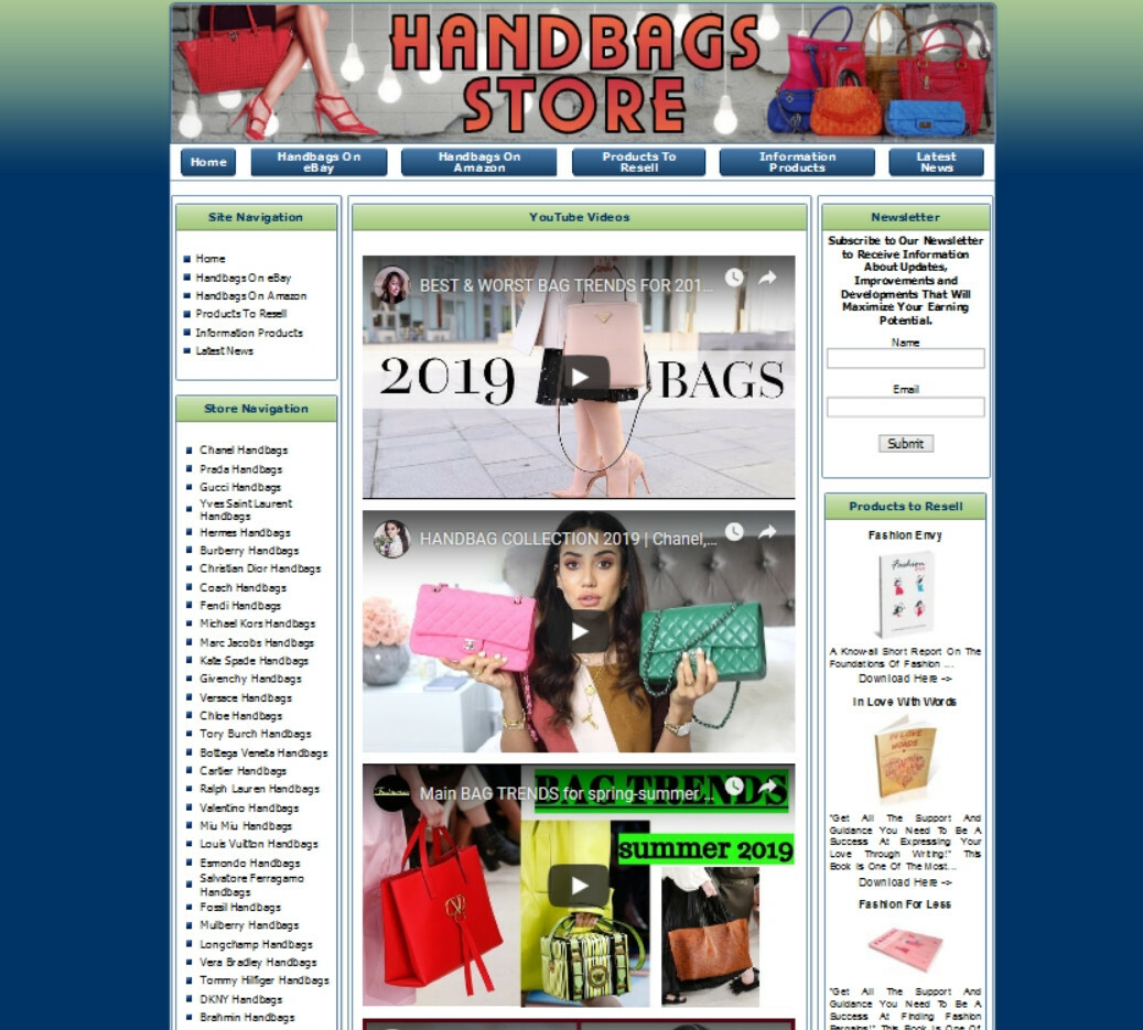 DESIGNER COACH HANDBAG PURSE STORE – Premium Affiliate Website Business For Sale