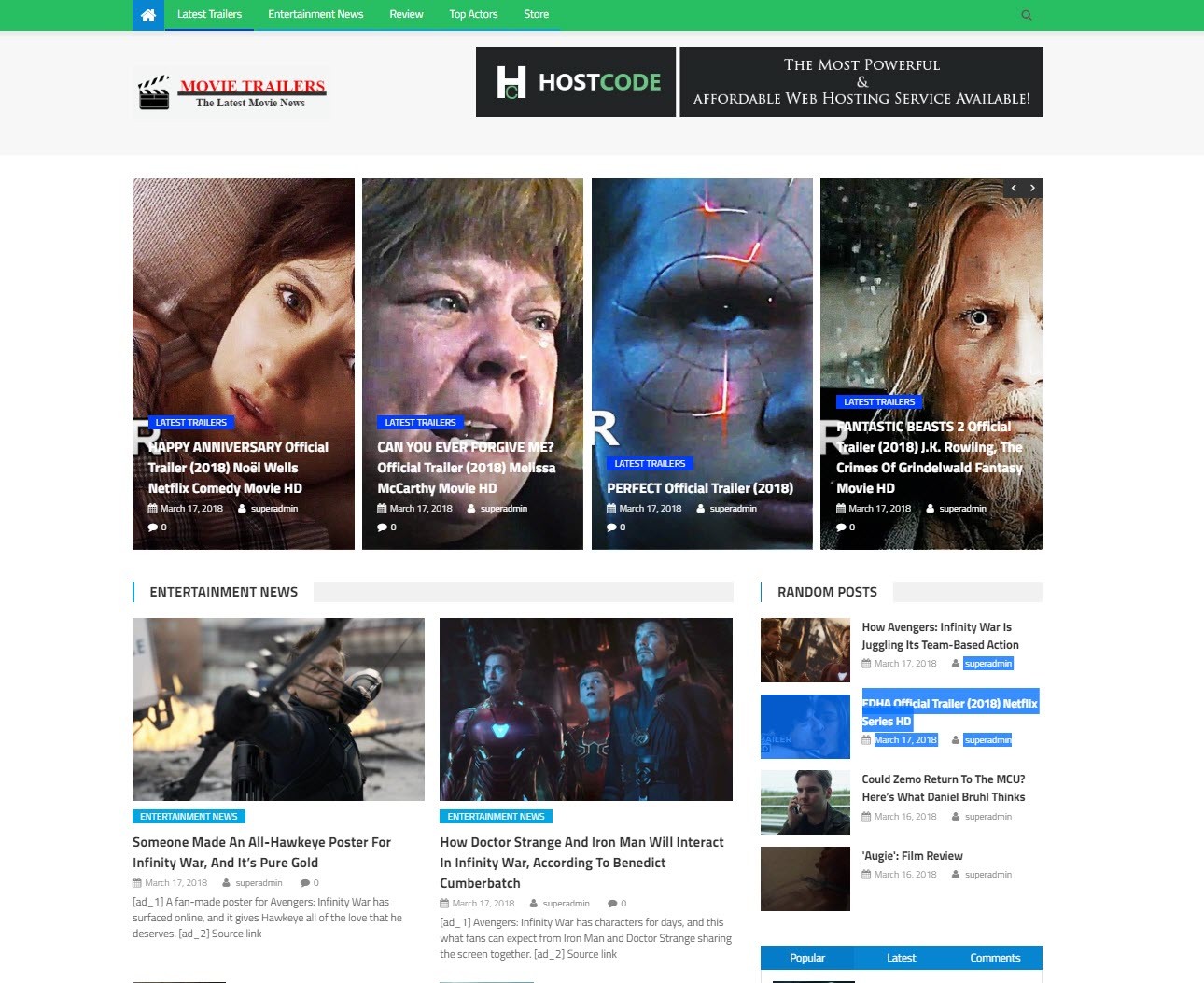 🥇 WordPress Movie Trailer Website Script Autopilot Adsense Online Income