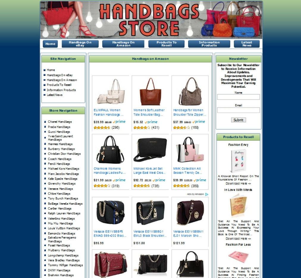 DESIGNER COACH HANDBAG PURSE STORE – Premium Affiliate Website Business For Sale
