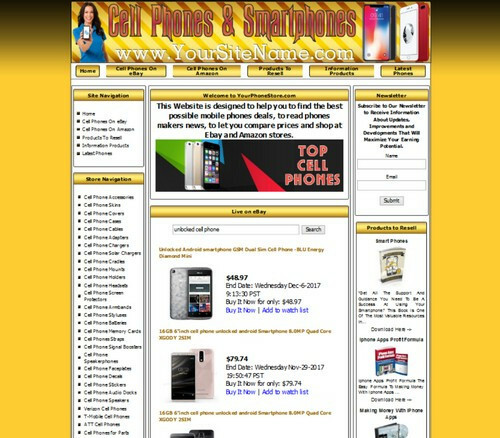 CELLPHONE STORE WEBSITE FOR SALE