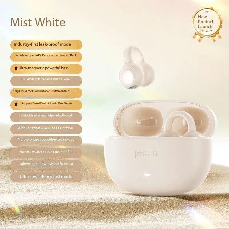 Pincun W5 Open-Air Acoustic True Wireless Bluetooth Clip-On Earphones Non-In-Ear