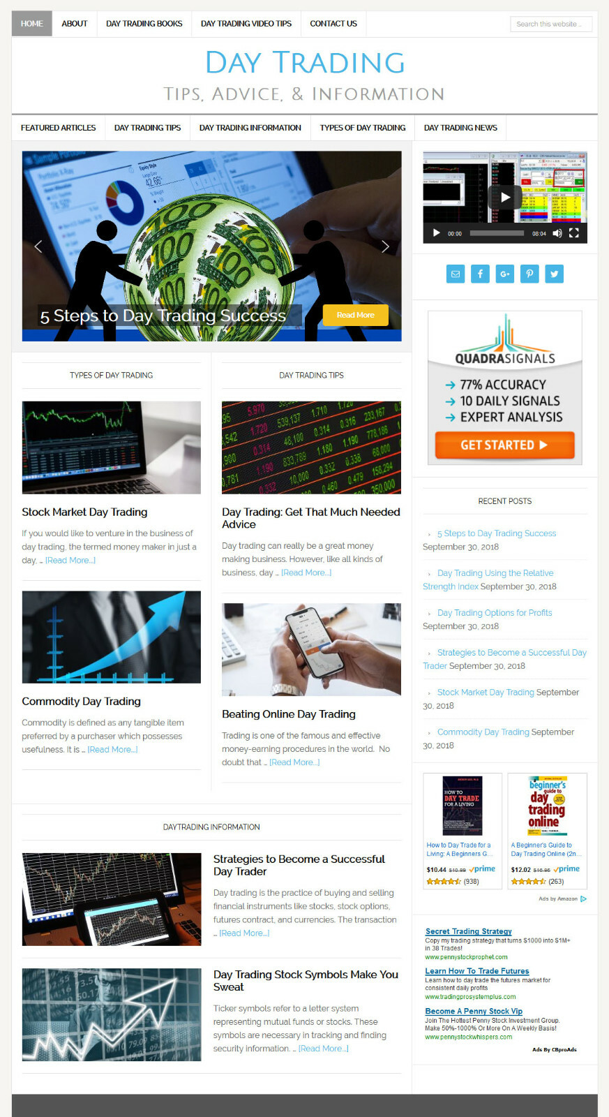 * DAY TRADING * blog website business for sale with DAILY AUTO UPDATING CONTENT